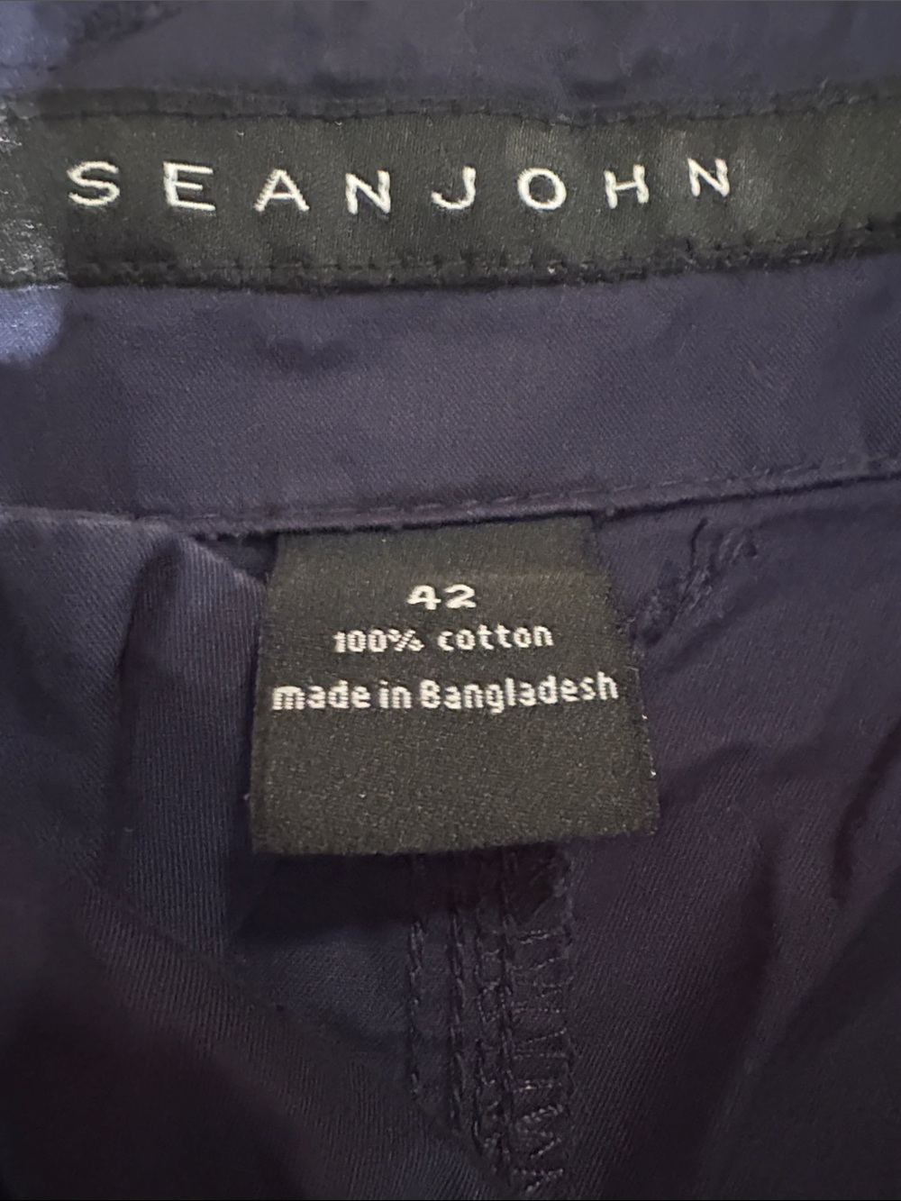 Sean John Cargo Shorts Mens 42 Navy Baggy Y2K Hip Hop Streetwear Utility - Picture 2 of 12